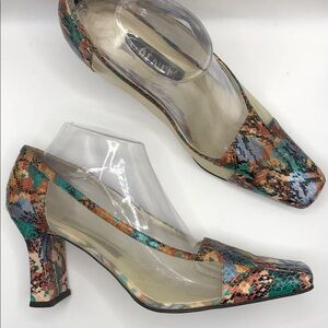 J. Renee Womens Snake Leather Heels size 10